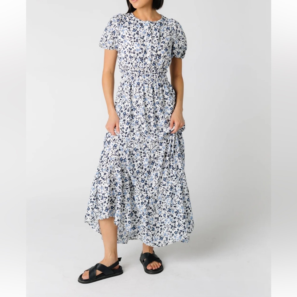 04 Beautiful Boho Floral Print Tiered Maxi Dress